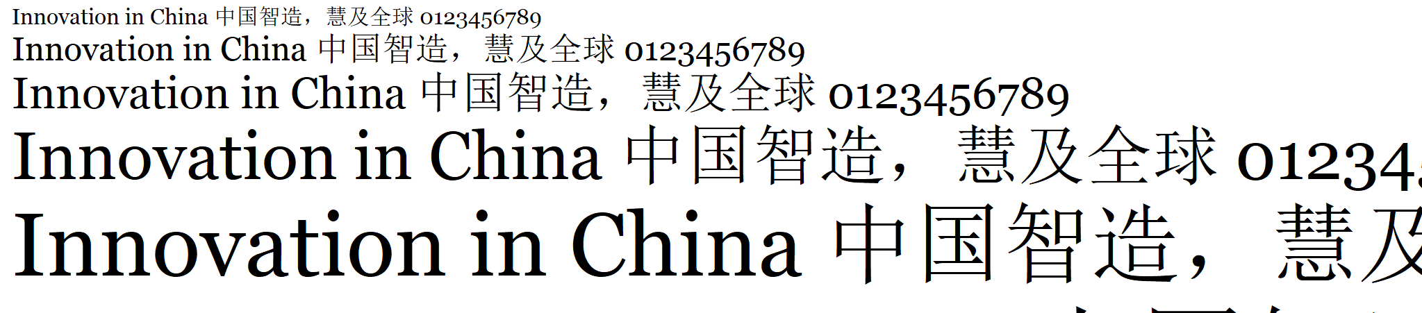 Georgia字体,数字太跳动 georgia